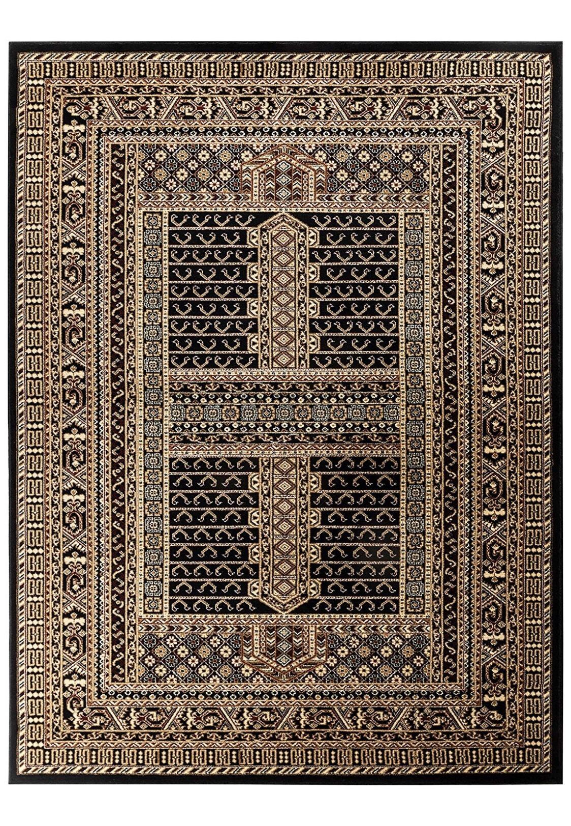 New bokhara design rug size 8x11 nice black carpet