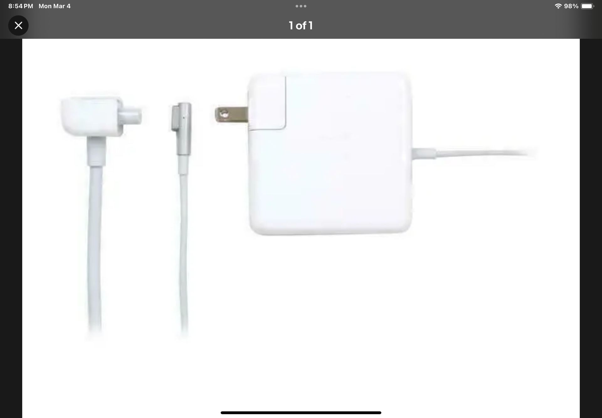 Apple MC556LLB 85W AC Power Adapter White New