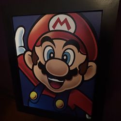 Mario and Luigi art frame