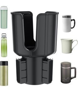 GloBosenPur Car-Cup-Holder-Expander for Car Organizer with Adjustable Base,Compatible with Yeti 20/26/30 oz Hydro Flasks Large 32/40oz, Fits Most Cup 