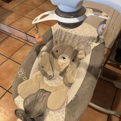 Unisex Baby Swing With Light And Sound And Vibration 