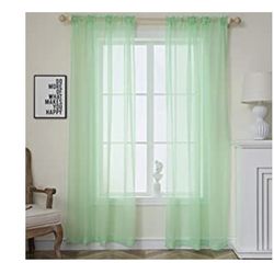 Brand New Sheer Curtains 2 Panels W52xL84(check My Other Listings As Well)