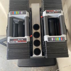 Powerblock Weights, 90 Pounds Each, Stand And Weight bench 