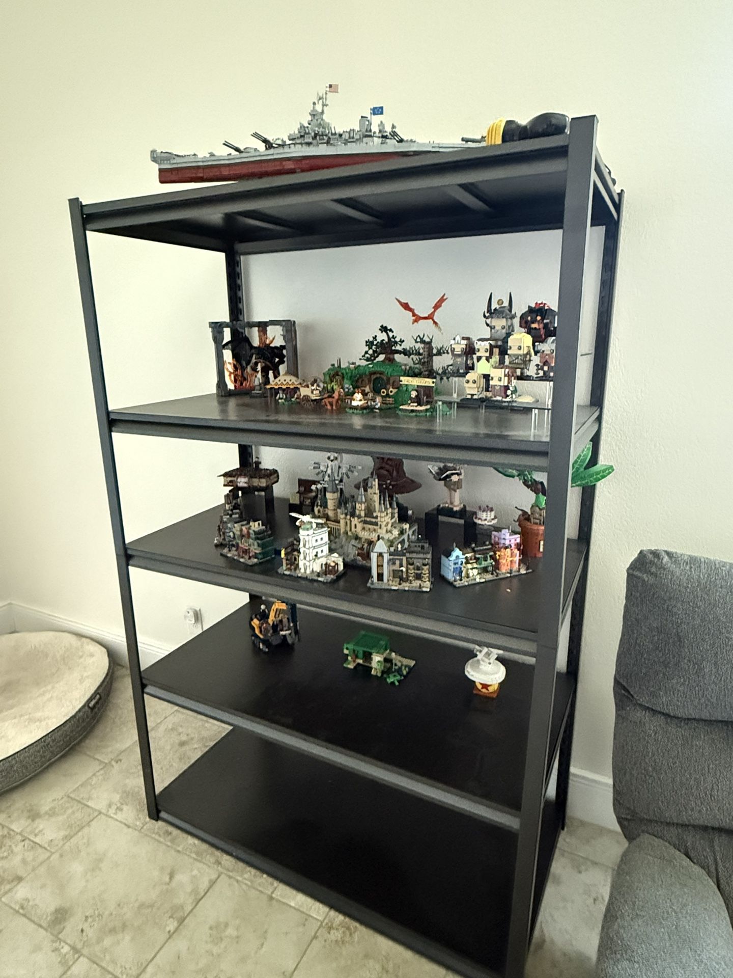 5 Tier Heavy Duty Metal Book Shelf