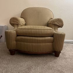 Vintage Vanguard Furniture Striped Feather Chair 