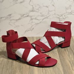 East 5th Spaulding Womens Square Open Toe Block Heel Pumps