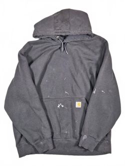 Carhartt Mens Loose Fit Faded Black Rain Defender Hoodie XL