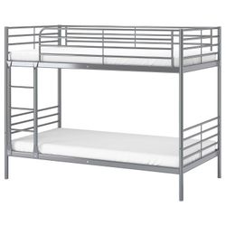 USED TWIN BUNK BED: IKEA SVÄRTA
frame: silver
