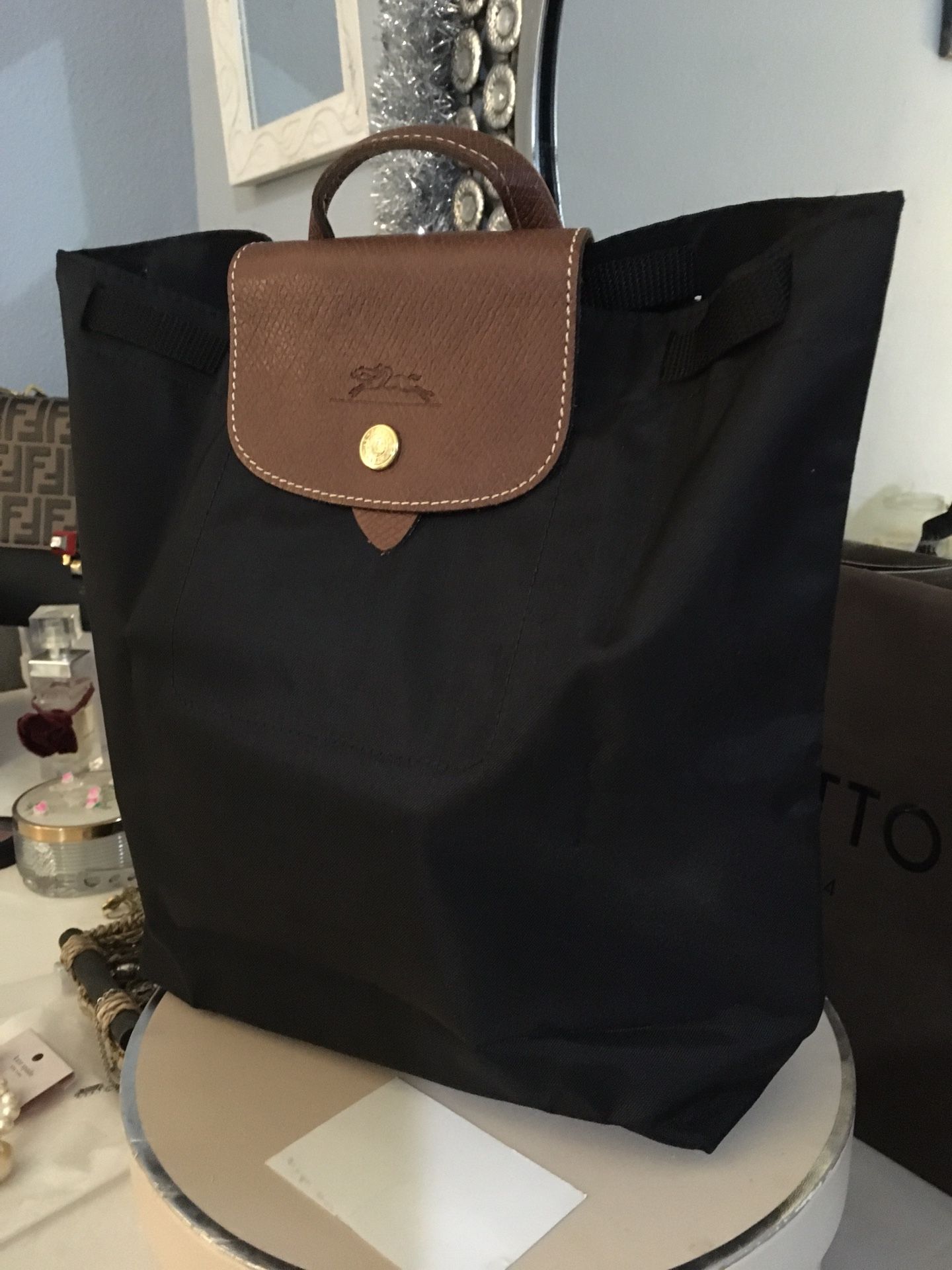 Black Nylon Backpack