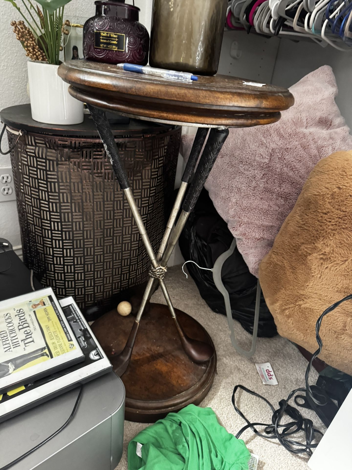 Vintage Golf Themed Side Table - NEED IT GONE ASAP