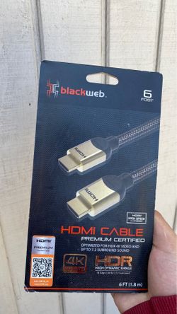 Black web HDMI cables 4K