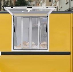 Concession Window for Food Truck 50 X 30 Inch, Food Truck Awning Concession Stand Serving Window Trailer Window with 4 Screen Windows and Awning Door 