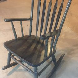 Blue Wooden Rocking Chair