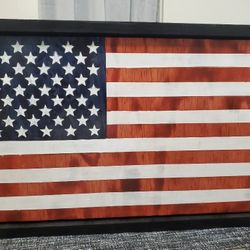 Rustic Old Glory Cabinet