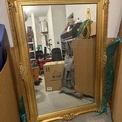 Vintage Gold Mirror 