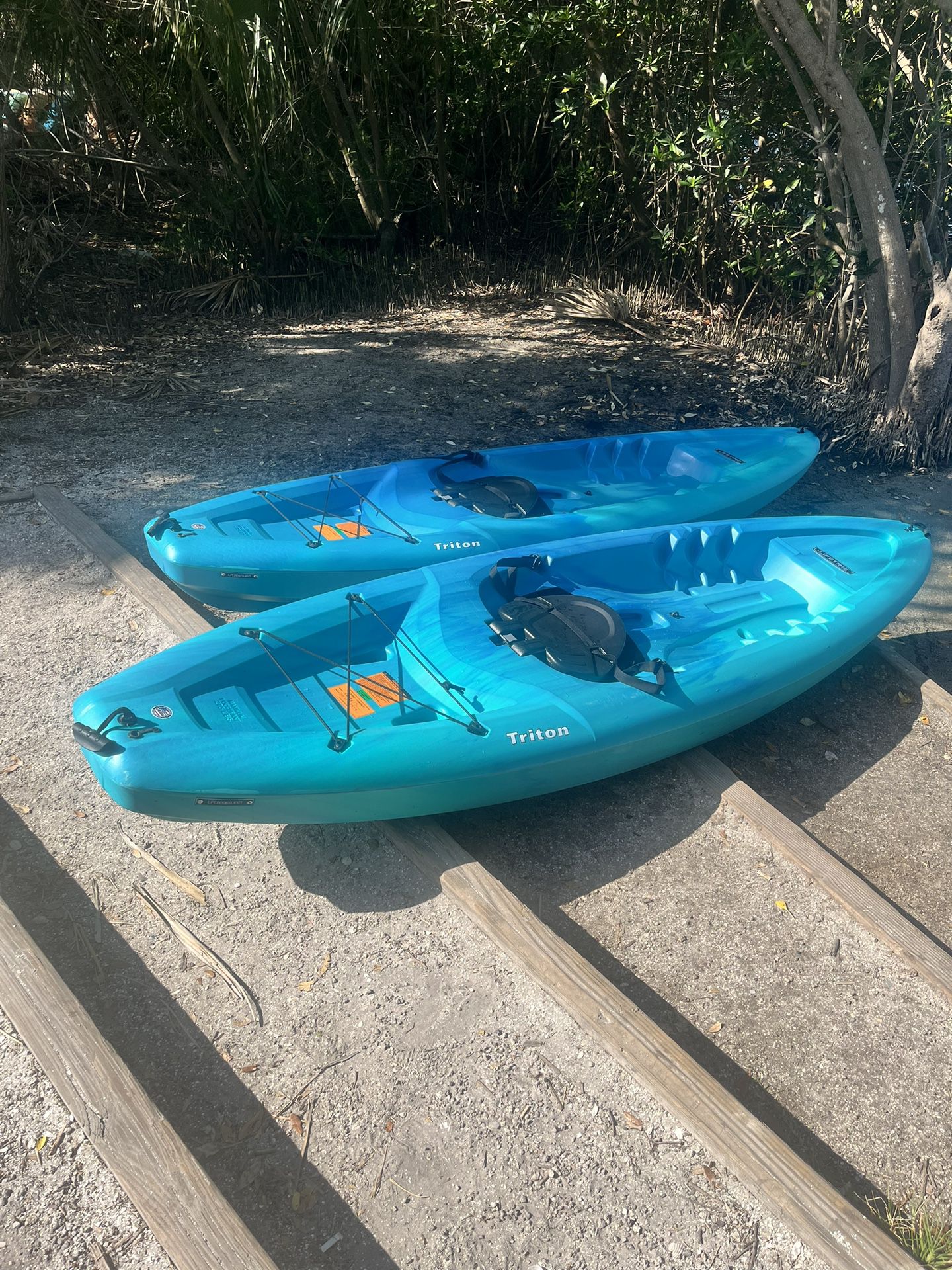 2 Single Kayaks Plus Stand 