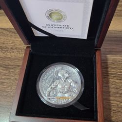 Achilles The Great Greek Mythology 2 oz Antique finish Silver Coin Cameroon 2023