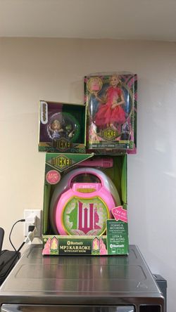 Wicked doll& the little people & Bluetooth MP3 karaoke  with a lateral all three pieces of wicked for $45