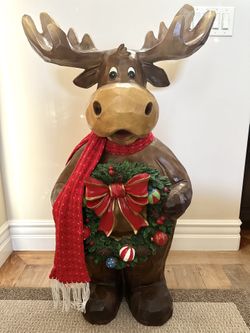 Big Christmas Moose Decor-About 4 Feet tall
