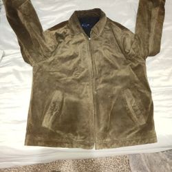 Large Genuine Leather jacket AS IS