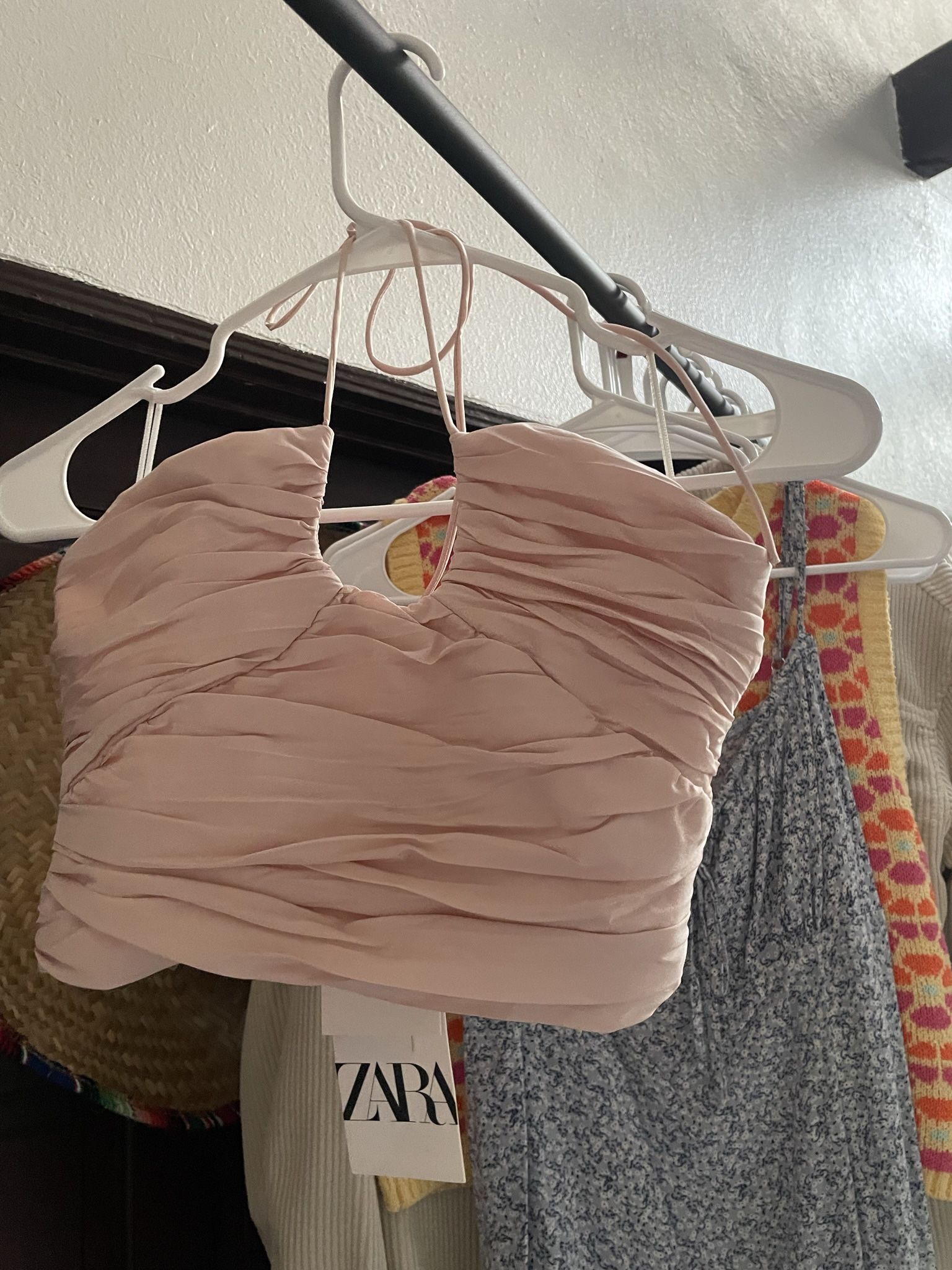 Pink Halter Crop Top