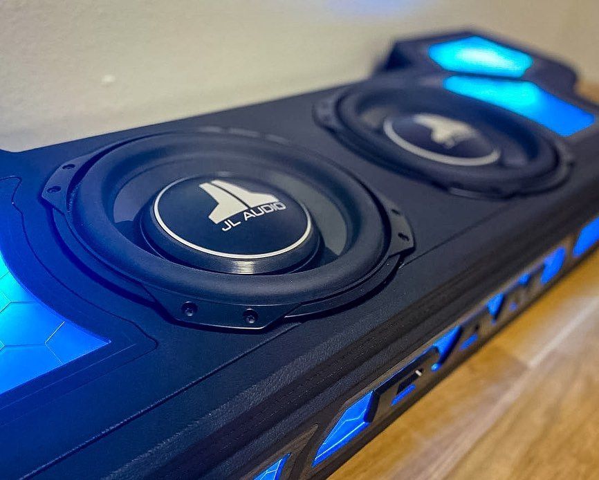 Sound system speakers, subwoofer, amplifier, custom boxes, stereos, alarms 