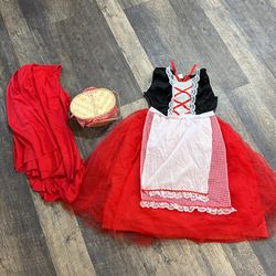 Little Red Riding Hood Costume With Cape and Basket