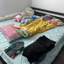 King Size bed frame with mattress