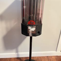 Vintage Commercial Candy Dispenser with keys  $.25 w/ metal Stand 45” Tall 