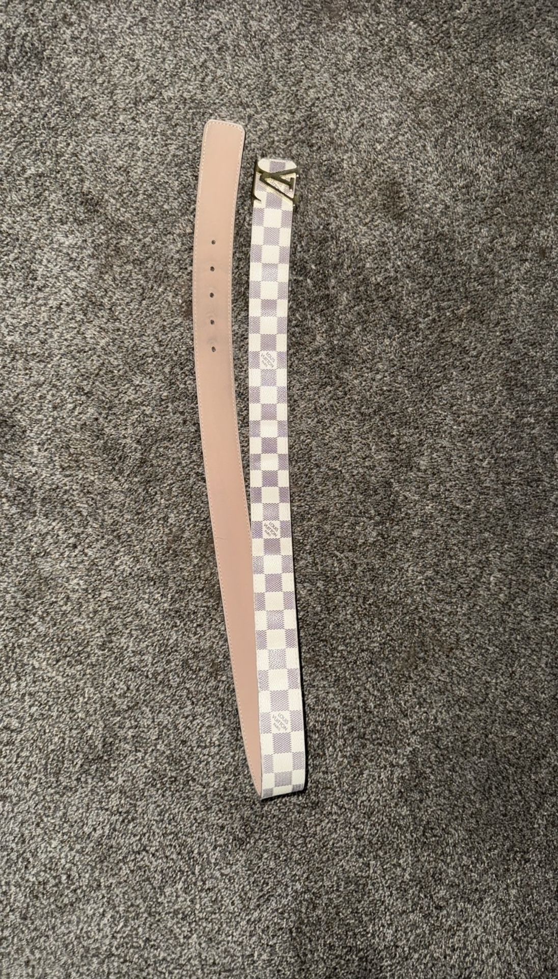 White LV Belt