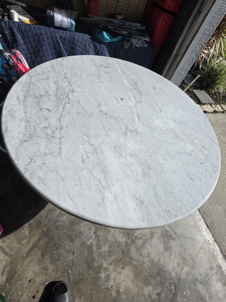 60" Round Marble Dining Table