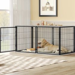 New Large Dog Cage for Medium Dogs and Puppies, Indoor Metal Kennel Playpen with Removable Top Cover, Heavy-Duty Pet Crate