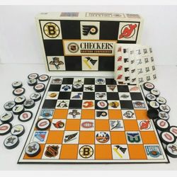 Vintage Official NHL Hockey League Eastern Conference Checkers Board Game