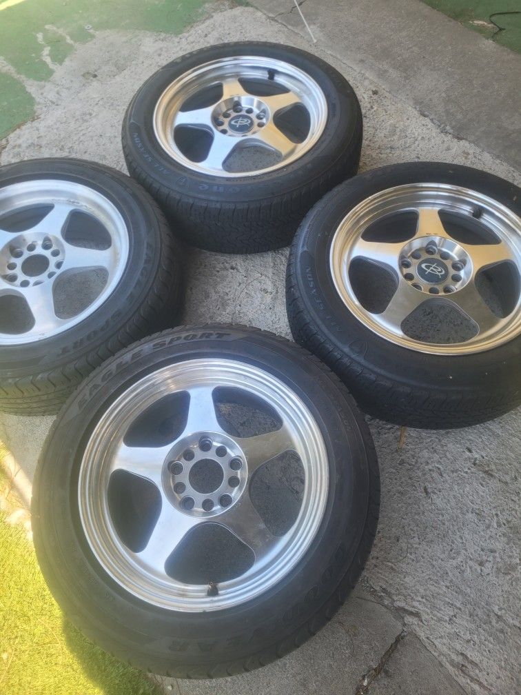 4Rines Con llantas 205/55/16>5virlos Universales Para Honda Toyota Nisan Mazda Mustag Mitsuvichi Audi Lexus Acura Hyunday BMW