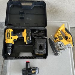 Dewalt DC970 18v  Cordless Drill and Jigsaw 