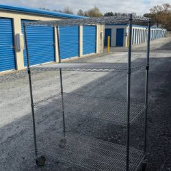NSF Commercial Stainless Steel Wire Shelving Rack 4 Tier on Wheels