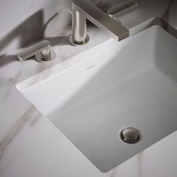 KOHLER 2882-0 Verticyl Rectangular Undermount Bathroom Sink, 19 3/4", White