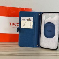 TUCCH Crossbody Wallet Case iPhone Air 6.5” 2025 – Light Blue