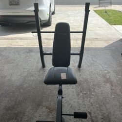 Adjustable Bench Press Set w/ Barbell + Weights – Full Home Gym Setup