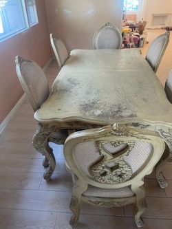 Dining table and chairs