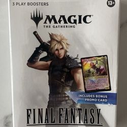 Magic The Gathering Final Fantasy Play Pack w/ 3 Packs & Promo SEALED NEW