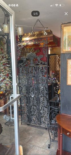 Beautiful solid iron Antique garden gate door