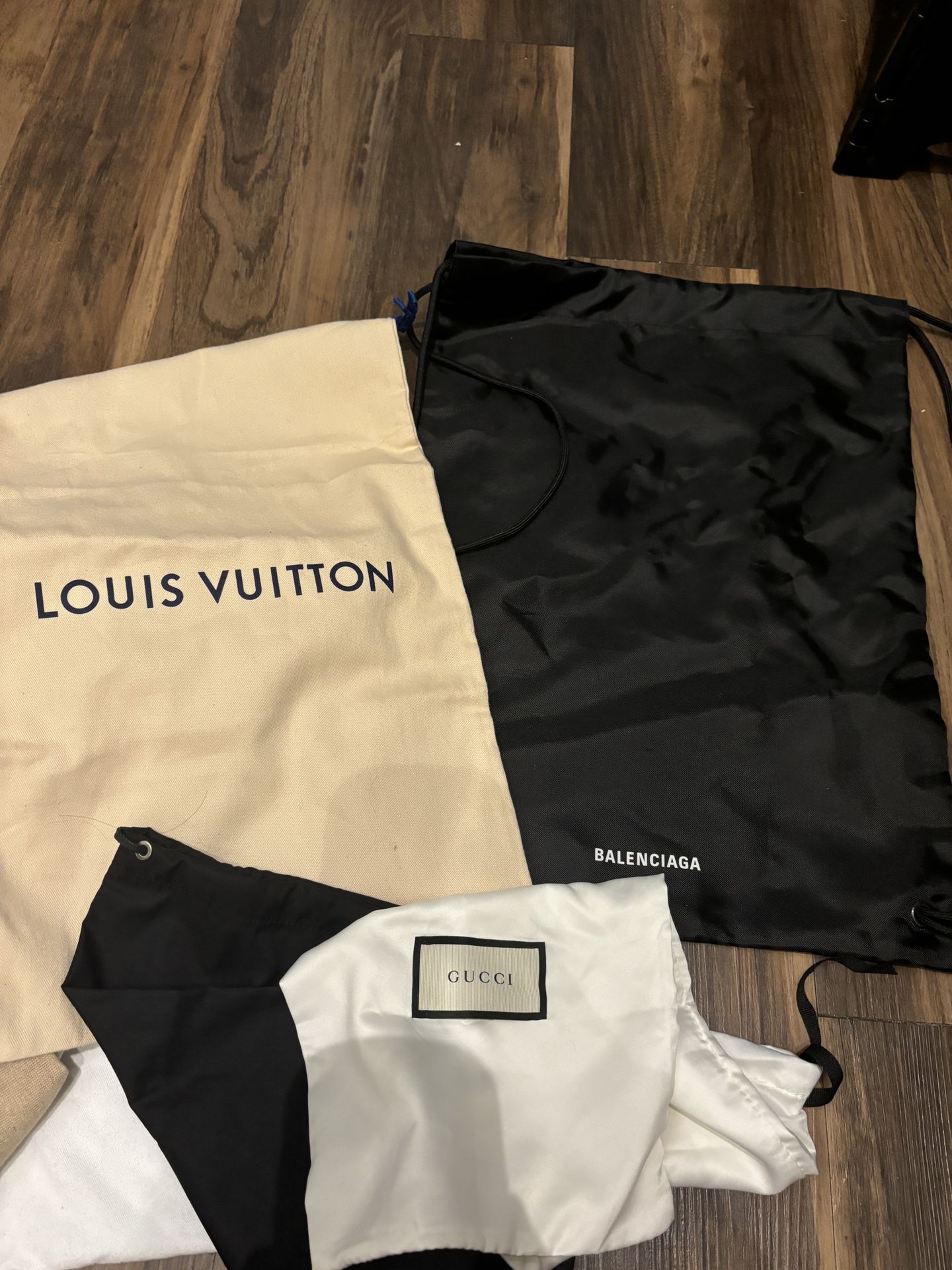 Gucci Louis Vuitton designer dust bags