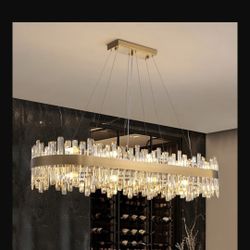 NEW Siljoy Modern Crystal Chandelier L52"