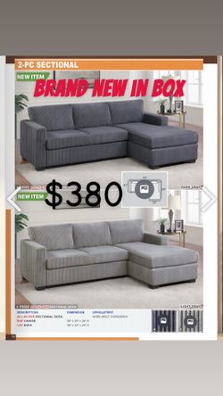 L shape sectional / brand new in box