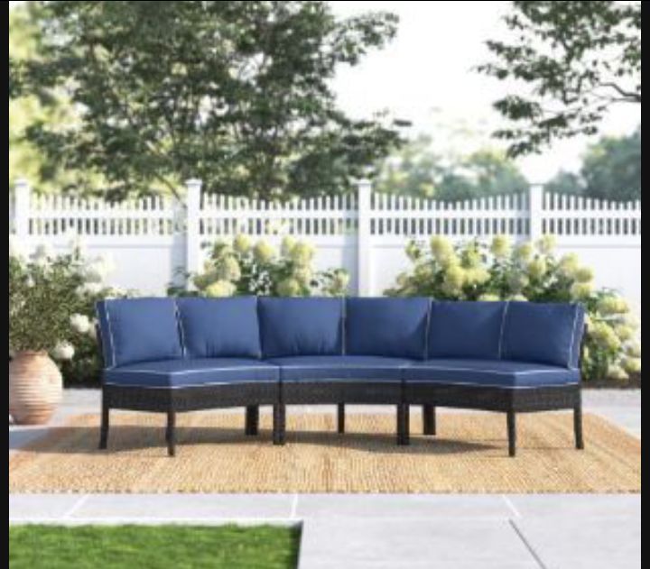 Outdoor patio furniture set patio couch halfmoon patio set round patio sofa ๐