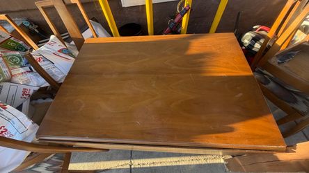 Wooden Dining Table with Chairs