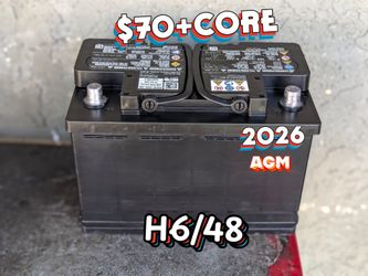 AGM Car Battery Group Size 48/H6