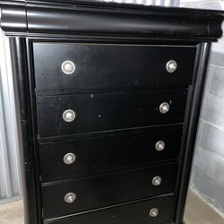 Black Dresser With Mini Drawer At The Top