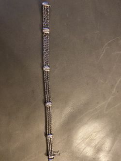 Diamond and 14k white gold bracelet